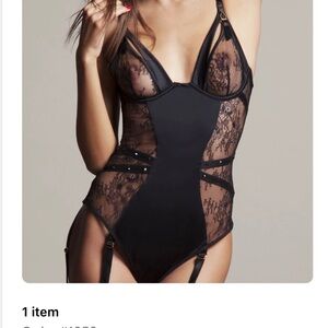 Elegant Black Lace Bodysuit
